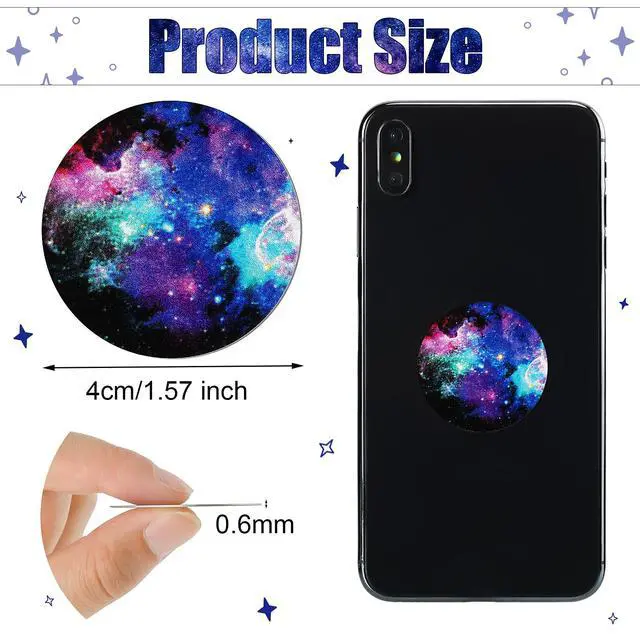 Alt view image 4 of 6 - 8 Pcs Magnet for Phone Case Car Mount, Starry Style | Metal Plates Cell Holder for Back of Phone Thin Adhesive Compatible with Magnetic Phone Case Replacement Sticker
