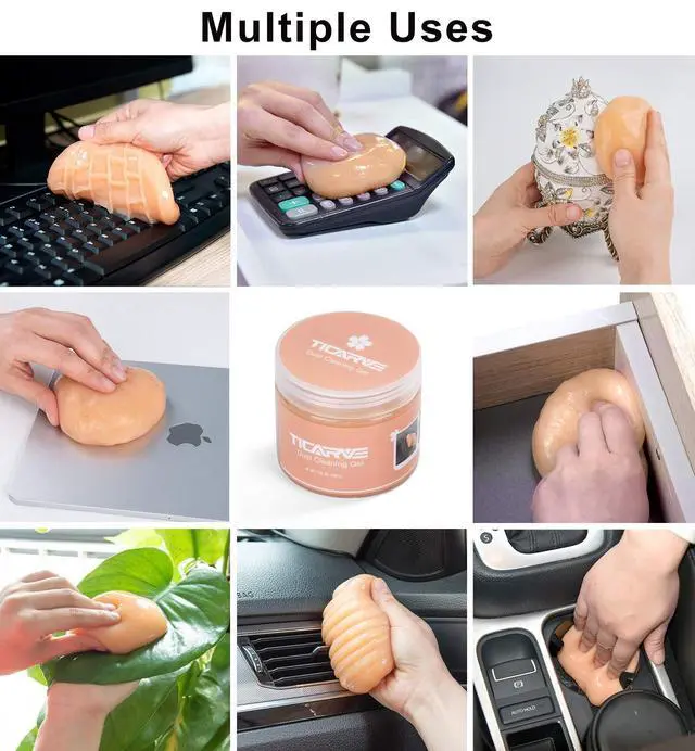 Alt view image 6 of 6 - Cleaning Gel for Car Detail Putty Cleaning Gel Auto Detail Tools Car Interior Cleaner Cleaning Mud Dust for Cars and Keyboard Cleaner Gel Clean Slime Reusable Car Vent Cleaner