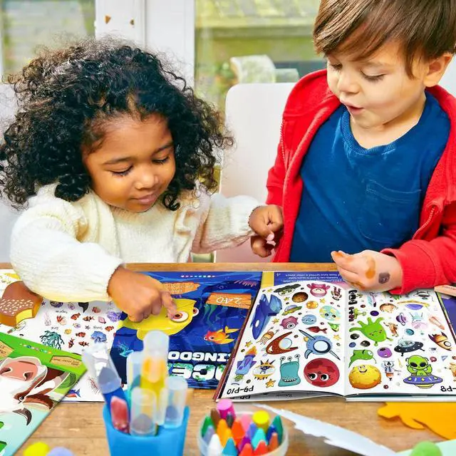 Alt view image 7 of 7 - Dinosaur Sticker Book for Kids - 230+ Stickers & 8 Scenes Dinosaur Park - Side by Side Activity Book - Fun Reusable Scenes - Great for Boys & Girls Ages 2-4 4-8