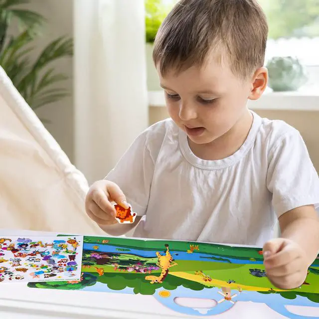 Alt view image 5 of 6 - Reusable Puffy Sticker Book,Animals Jelly Stickers Educational Toy | 88 pcs Reusable Sticker,Waterproof Jelly Stickers, Portable Travel Toys,Educational Sensory Learning Toy,Gift for Boy Girl