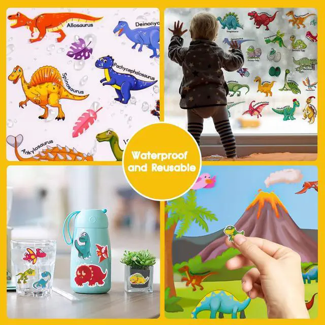 Alt view image 4 of 6 - Reusable Sticker Book for Toddlers, 88 Pcs Dinosaur Stickers Road Trip Activities Car Airplane Activities Travel Toys for Kids, Kids Quiet Time Activities (2-6 Age)