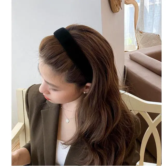 Alt view image 4 of 7 - Velvet Headbands for Women Soft Head Bands Diademas Para Mujer De Moda Padded Hairbands for Women Girls Fashion No Slip Headband for Women Hairbands Hair Accessories