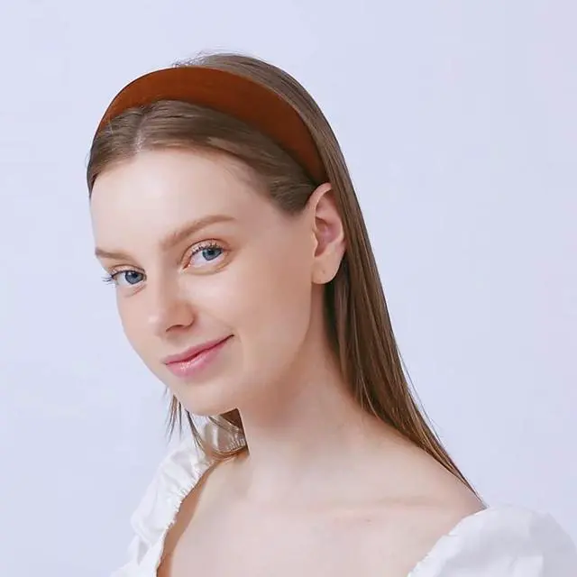 Alt view image 6 of 7 - Velvet Headbands for Women Soft Head Bands Diademas Para Mujer De Moda Padded Hairbands for Women Girls Fashion No Slip Headband for Women Hairbands Hair Accessories