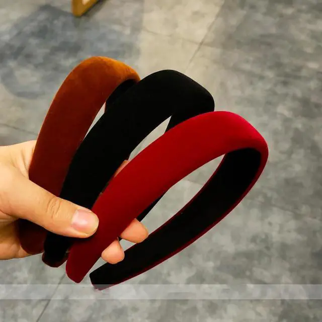 Alt view image 7 of 7 - Velvet Headbands for Women Soft Head Bands Diademas Para Mujer De Moda Padded Hairbands for Women Girls Fashion No Slip Headband for Women Hairbands Hair Accessories