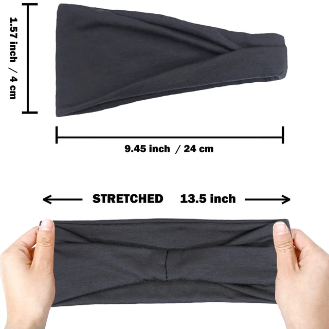 Alt view image 4 of 7 - Headbands for Women, Non-Slip, Premium Stretchy Head Bands Hair Accessories,Wear for Yoga, Fashion, Working Out, Travel or Running, 6 Pack, Neutral