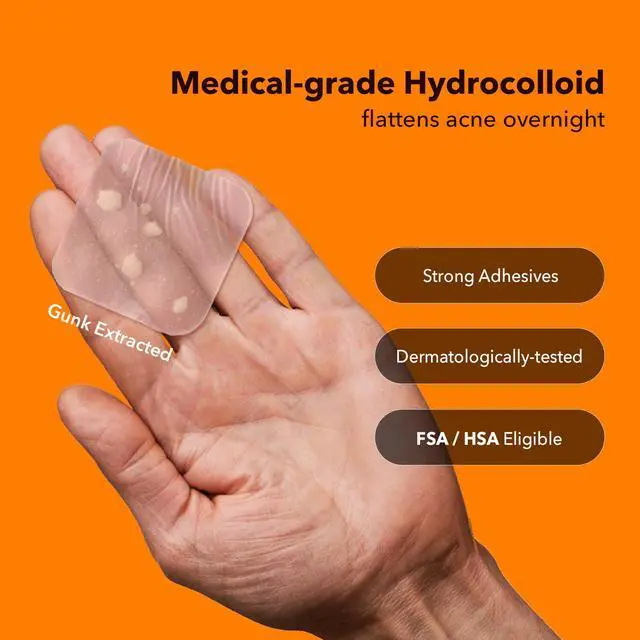 Alt view image 2 of 7 - XL Large Hydrocolloid Acne Cover Patches for Face & Body 8 Count | Large Hydrocolloid Pimple Patches, Cystic Zit Patches, Big Spot Stickers, for Cheek, Nose, Body, Tea Tree, Cica, Vegan