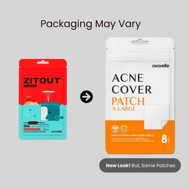 Alt view image 5 of 7 - XL Large Hydrocolloid Acne Cover Patches for Face & Body 8 Count | Large Hydrocolloid Pimple Patches, Cystic Zit Patches, Big Spot Stickers, for Cheek, Nose, Body, Tea Tree, Cica, Vegan
