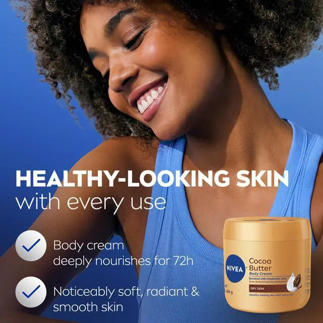 Alt view image 5 of 7 - Cocoa Butter Body Cream with Hyaluronic Acid, 16 OZ | Cocoa Butter Body Cream with Hyaluronic Acid and Deep Nourishing Serum, For Radiant and Smooth Skin, 72-Hour Body Moisturizer