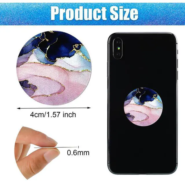 Alt view image 2 of 6 - 8 Pcs Magnet for Phone Case Car Mount, Marbling Style | Metal Plates Cell Holder for Back of Phone Thin Adhesive Compatible with Magnetic Phone Case Replacement Sticker
