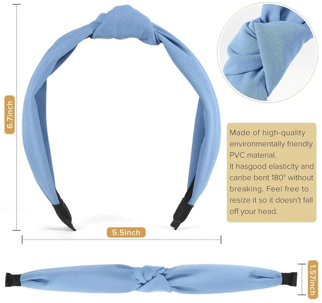 Alt view image 2 of 6 - Headbands for Women Girls - 6PCS Stylish Top Knotted Headbands - Knotted Headband for Women - Head Bands Wide Hairband Hair Accessories