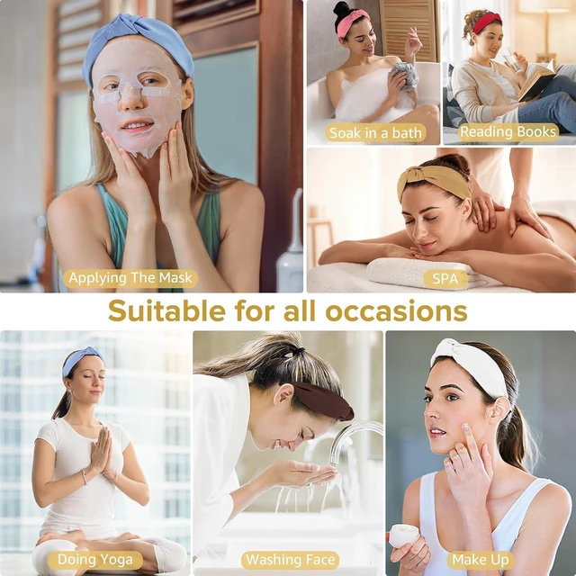 Alt view image 6 of 6 - Headbands for Women Girls - 6PCS Stylish Top Knotted Headbands - Knotted Headband for Women - Head Bands Wide Hairband Hair Accessories