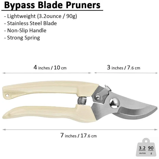 Alt view image 2 of 6 - Bypass Garden Pruning Shears - 2 Pack, Ultra Lightweight Hand Pruners Make Cut Smooth & Clean, Professional Gardening Scissors for Cutting Live Flowers, Plants, Light Branches