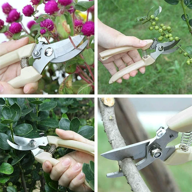 Alt view image 6 of 6 - Bypass Garden Pruning Shears - 2 Pack, Ultra Lightweight Hand Pruners Make Cut Smooth & Clean, Professional Gardening Scissors for Cutting Live Flowers, Plants, Light Branches