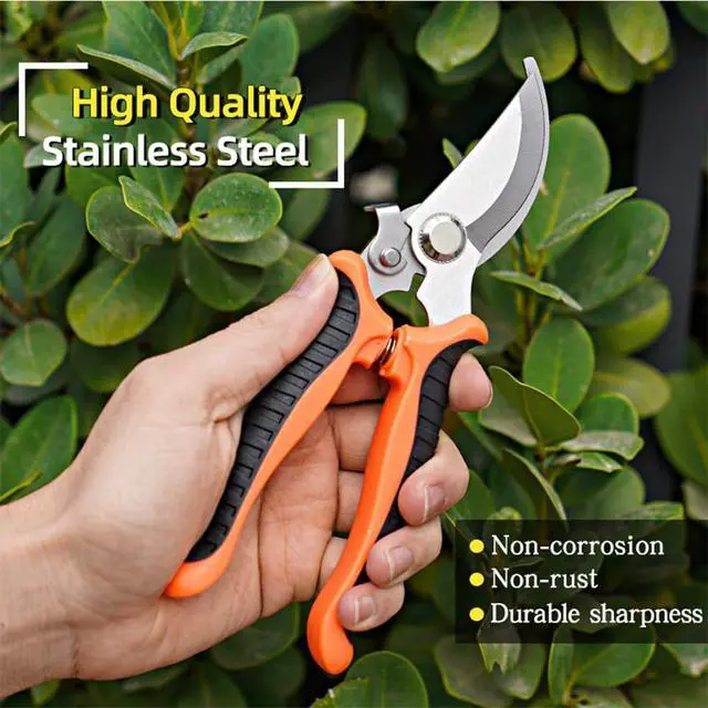 Alt view image 2 of 7 - 2Pack Garden Pruning Shears, Stainless Steel Pruning Shears, Handheld Pruners Set for Gardening, Garden Tools for Flowers Fruit Trees