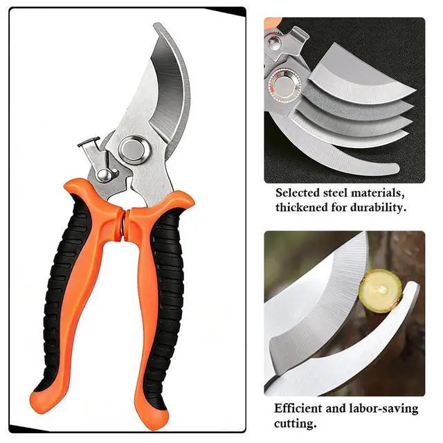 Alt view image 5 of 7 - 2Pack Garden Pruning Shears, Stainless Steel Pruning Shears, Handheld Pruners Set for Gardening, Garden Tools for Flowers Fruit Trees
