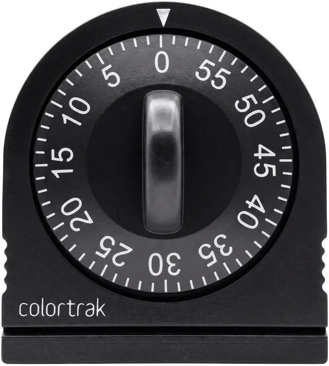 Main image of 60 Minute Wind Up Timer, No Batteries Required, Black | Mechanical Visual Countdown for Salon Color Processing, Chemical Services, Tanning, Kitchen & Kids Activities
