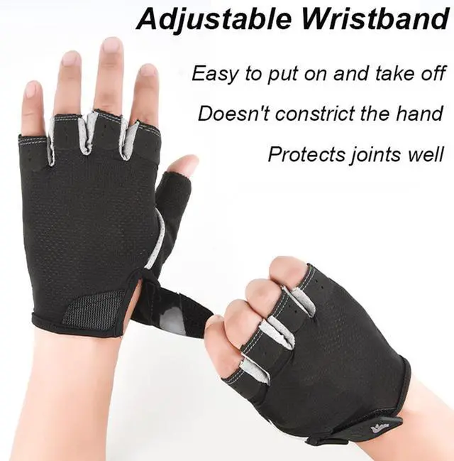 Alt view image 4 of 7 - Workout Exercise Gloves for Women-Men - Breathable-Fingerless Sports Gloves