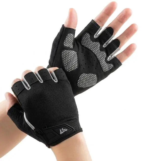 Main image of Men-Women-Half-Finger-Fitness-Gloves for Gym-Workout-Weightlifting, Spinning, Cycling - Breathable-Prevents-Calluses-Gloves with Non-Slip Padding