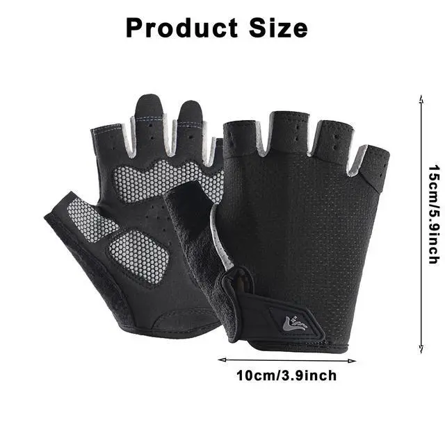 Alt view image 2 of 7 - Men Women Half-Finger Workout Gloves - Lightweight Anti Slip Exercise Gloves for Cycling Gym Lifting