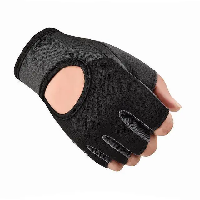 Alt view image 4 of 7 - Fingerless Workout Gloves for Men Women Anti-Slip Breathable for Gym Sports | Unisex half-finger sports gloves, anti-slip palm, lightweight & breathable, ideal for fitness