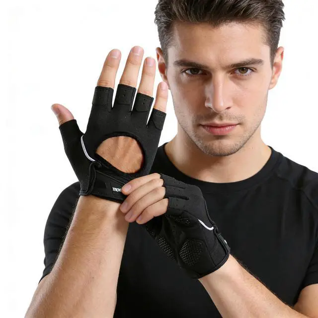 Alt view image 6 of 7 - Workout Gloves Fingerless Sports Gloves for Men Women. Anti-Slip & Breathable for Cycling, Weightlifting, Training