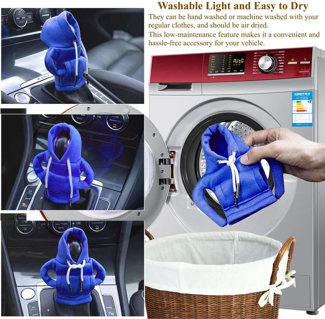 Alt view image 4 of 6 - Car Gear Shift Hoodie, Universal Car Shift Knob Cover, Mini Hoodie for Auto Shifter, Automotive Interior Cute Gadgets Car Accessories