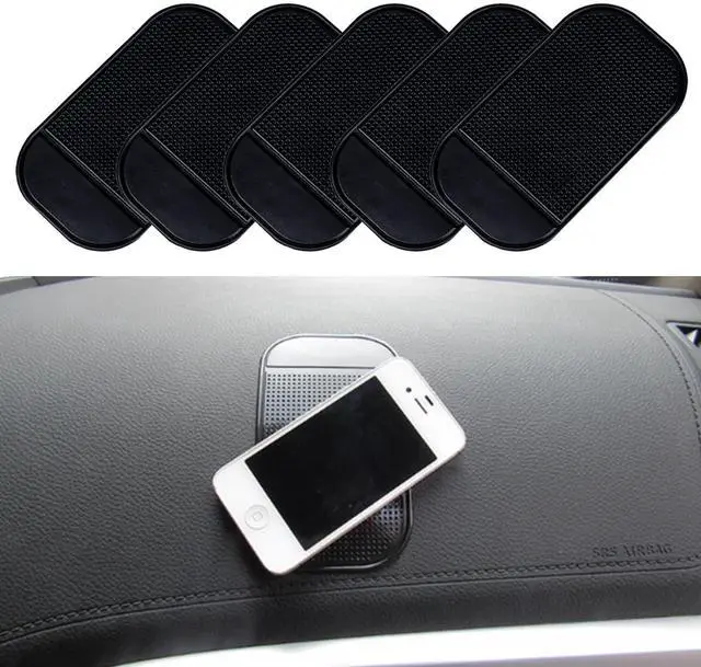 Main image of 5PCS Car Dashboard Non-Slip Mat, Anti-Slide Sticky Pads | Multifunctional Dash Pad for Auto Dashboard, Cell Phone Bracket Mat, Fit for Phones, Keys, Sunglasses, GPS, Coins, Mirrors