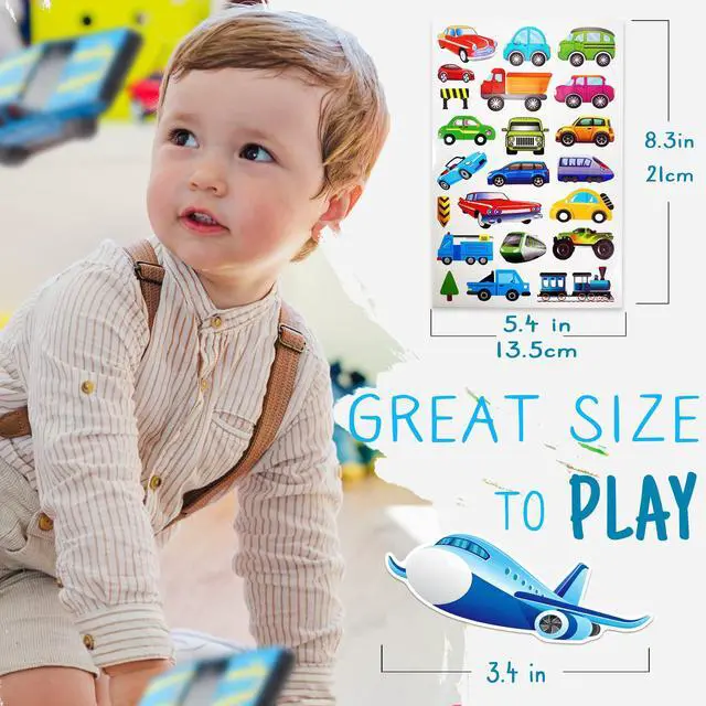 Alt view image 3 of 7 - 280PCS Transportation Stickers for Kids Rewards,Toddlers Gifts | Teaching Aids for Teachers and Parents, Colorful and Safe, Bulk Value Cute Stickers with Cars,Airplane,Rockets More Vehicles