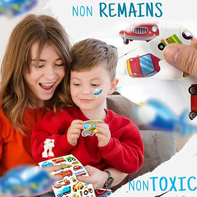 Alt view image 5 of 7 - 280PCS Transportation Stickers for Kids Rewards,Toddlers Gifts | Teaching Aids for Teachers and Parents, Colorful and Safe, Bulk Value Cute Stickers with Cars,Airplane,Rockets More Vehicles