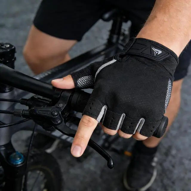 Alt view image 2 of 7 - Men Women Fingerless Gym Gloves, Anti-Slip Breathable for Weightlifting | Unisex workout gloves, lightweight and adjustable, palm padded, for fitness, training and various exercises
