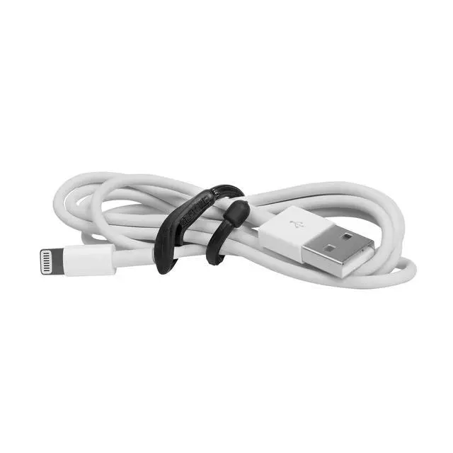 Alt view image 4 of 7 - Gear Tie Cordable, The Original Reusable Rubber Twist Tie with Stretch-Loop For Cord Management + Storage, 3-Inch, Assorted Colors, 4 Pack, Made in the USA