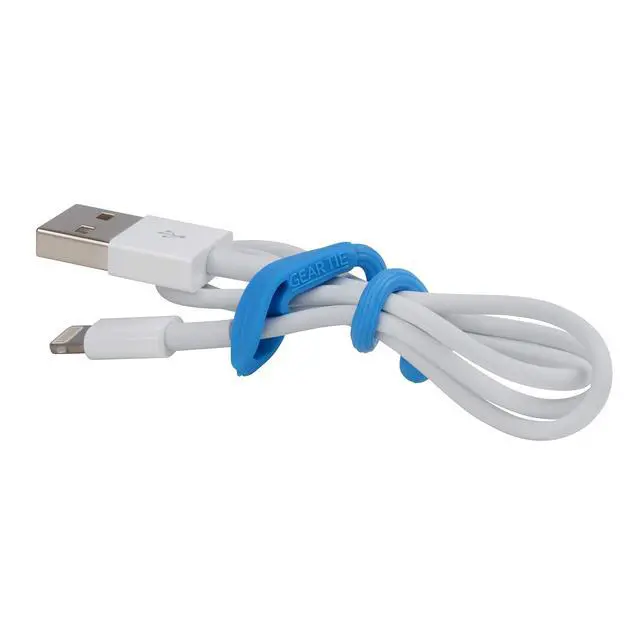 Alt view image 7 of 7 - Gear Tie Cordable, The Original Reusable Rubber Twist Tie with Stretch-Loop For Cord Management + Storage, 3-Inch, Assorted Colors, 4 Pack, Made in the USA