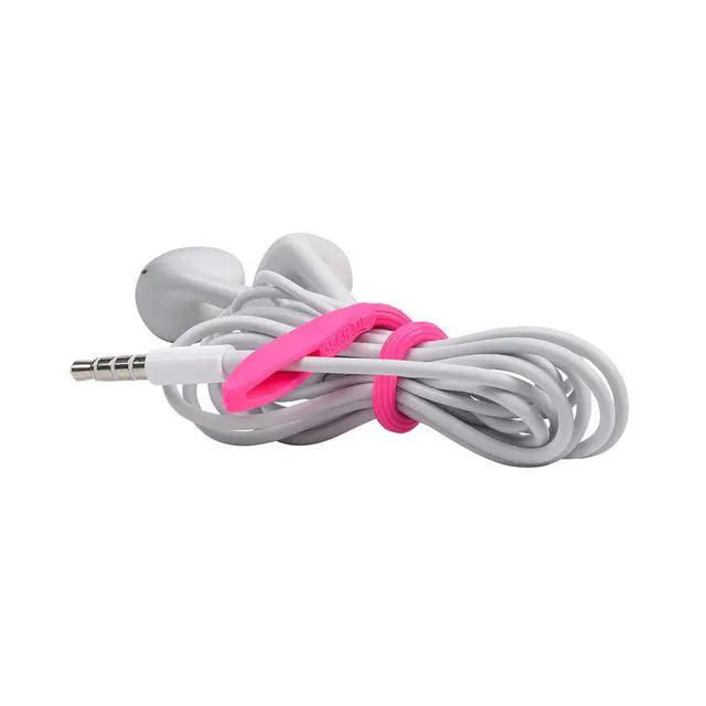 Alt view image 6 of 7 - Gear Tie Cordable, The Original Reusable Rubber Twist Tie with Stretch-Loop For Cord Management + Storage, 3-Inch, Assorted Colors, 4 Pack, Made in the USA