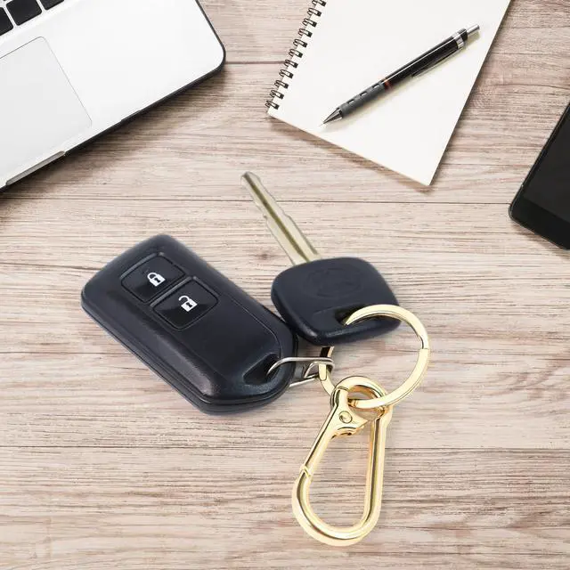 Alt view image 4 of 7 - 2 Pcs Metal Keyring Chain Ring Holder Keys Organizer, Gold | For Home Car Keys, Key Finder, Car Keychain