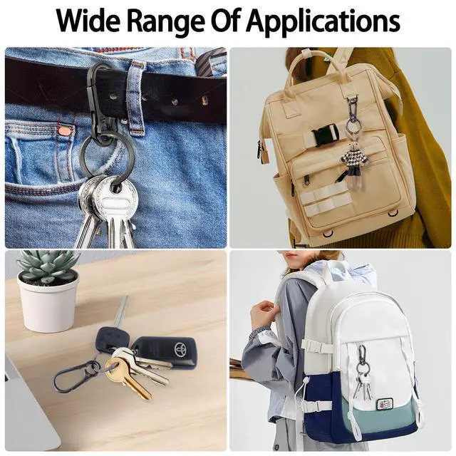 Alt view image 7 of 7 - 2 Pcs Metal Keyring Chain Ring Holder Keys Organizer, Gold | For Home Car Keys, Key Finder, Car Keychain