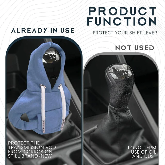 Alt view image 4 of 7 - Gear Shift Hoodie, Gear Shift Cover, Funny Sweater Hoodie Car Gear Shift Cover for Gearshift Protection Decoration, Automotive Interior Accessories Universal for Most Cars