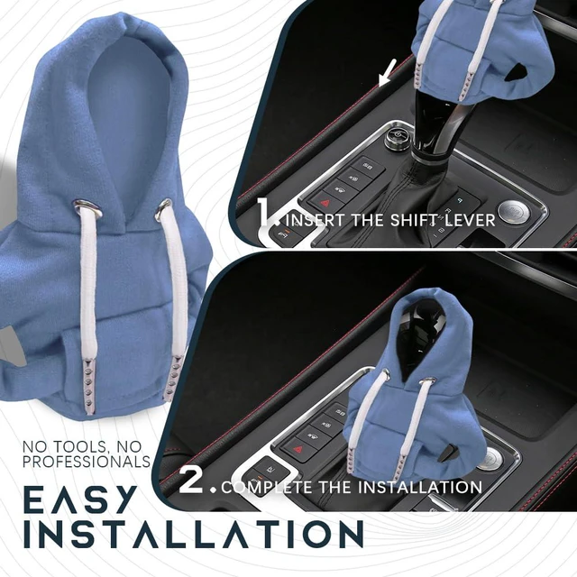 Alt view image 7 of 7 - Gear Shift Hoodie, Gear Shift Cover, Funny Sweater Hoodie Car Gear Shift Cover for Gearshift Protection Decoration, Automotive Interior Accessories Universal for Most Cars
