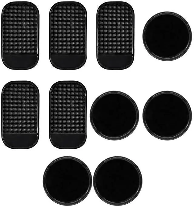 Main image of 10PCS Silicone Car Dashboard Non-Slip Mats, Multi-Functional Auto Magic Gel Cell Phone Holder, Removable Car Dashboard Sticky Pad for GPS, Key, Sunglasses, Radar Detector