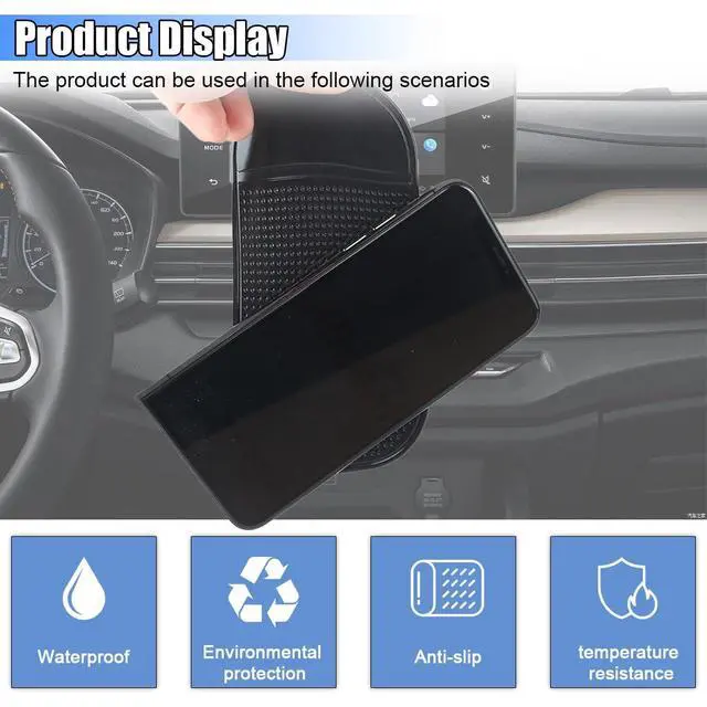 Alt view image 4 of 6 - 10PCS Silicone Car Dashboard Non-Slip Mats, Multi-Functional Auto Magic Gel Cell Phone Holder, Removable Car Dashboard Sticky Pad for GPS, Key, Sunglasses, Radar Detector