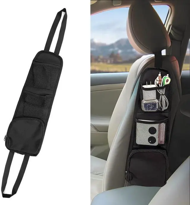 Main image of Car Seat Storage Hanging Bag, Multi-Pocket Seat Side Organizer, Car Multifunctional Storage Mesh Net Pocket, Can Hold Mobile Phone, Wallet, Glasses, Suitable for Cars, SUVs, Trucks