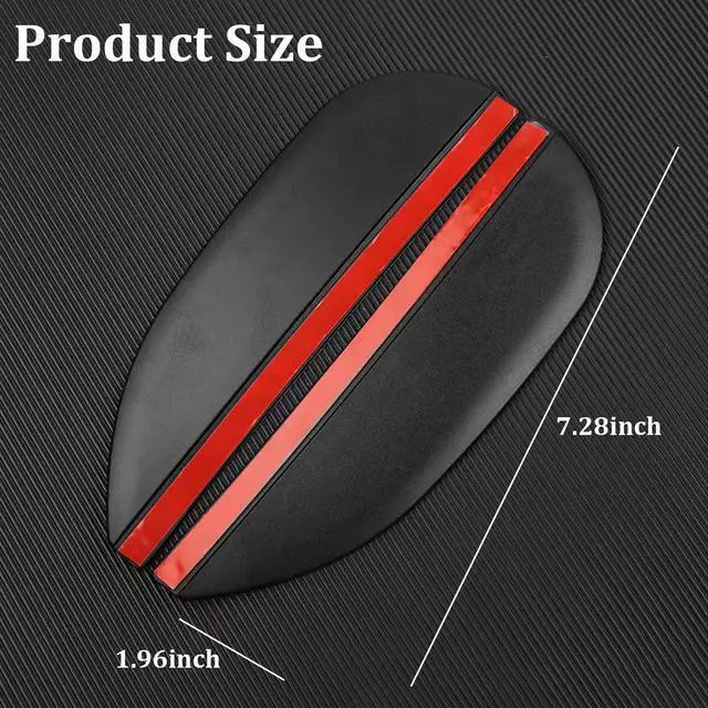 Alt view image 2 of 6 - Car Rearview Rain Eyebrow Shield,Car Mirror Rain Protector Film,Visor Guard for Most Truck and SUV (Solid Black, 2PC)