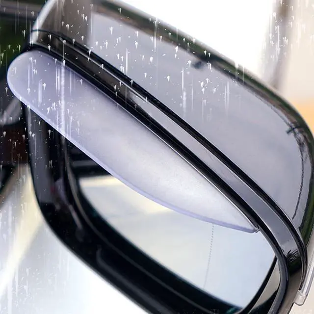 Main image of 2PC Side Mirror Visor Rain Guards,Car Rear View Mirror Rain Cover,Silicone Rain Shield,Mirror Cover Rubber Visor Guard(Transparent,2Pack)