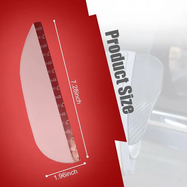Alt view image 2 of 6 - 2PC Side Mirror Visor Rain Guards,Car Rear View Mirror Rain Cover,Silicone Rain Shield,Mirror Cover Rubber Visor Guard(Transparent,2Pack)