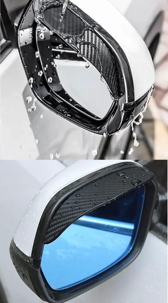 Alt view image 2 of 6 - Mirror Rain Visor Eyebrow, Side Mirror Rain Guards, Covers for Car Uniservial Fit 2 Pack