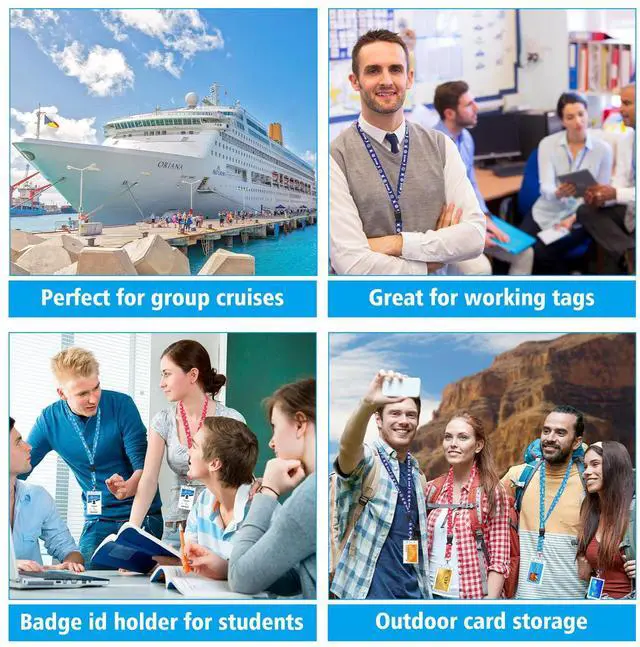 Alt view image 5 of 6 - Cruise Lanyard for Ship Cards, 4 Pack Waterproof Cruise Lanyard with Detachable Buckle & ID Badge Holder for Cruises Ships Key Cards, Cruise Essentials 2025-2026 & Must Have Accessories