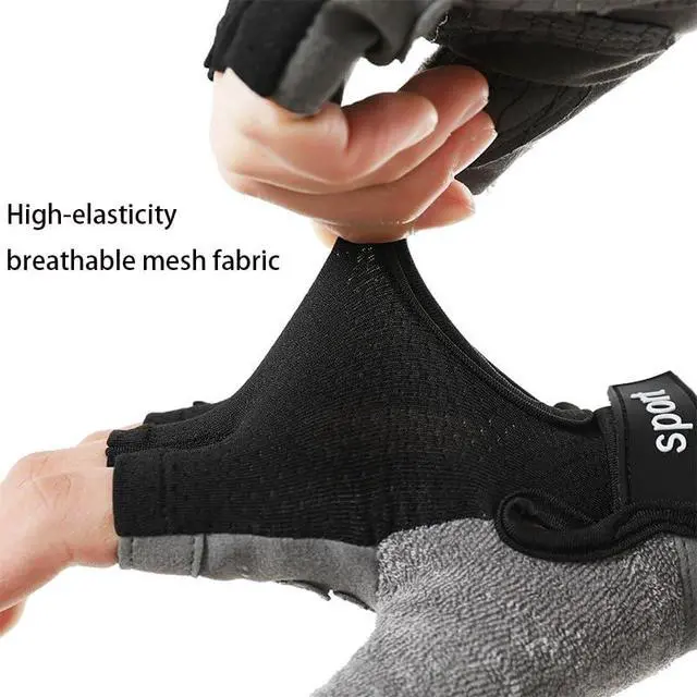 Alt view image 2 of 6 - Breathable Workout Gloves for Men & Women Half-Finger Exercise Gloves for Gym Exercise, Cycling, Weightlifting Training, Fitness