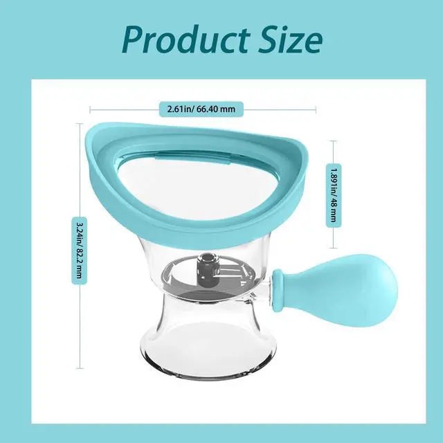 Alt view image 2 of 7 - Eye Wash Cup,Silicone Manual Air Pressure Eye Cleaning Cup for Eye Rinse, Eye Rinse Solution with CupPortable Eye Care Tool for Quick Relief from Tired Eyes, Cleaning Eye Dust, Makeup Irritants