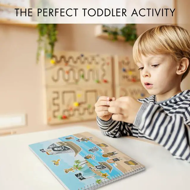 Alt view image 3 of 7 - Fun Sticker Book for Toddlers 2-4 - Kids Activity Book with 500+ Stickers | 12 Beautiful Themes Entertain Boys and Girls Ages 2-4 or 4-8 While Traveling - Incl. Coloring Pages