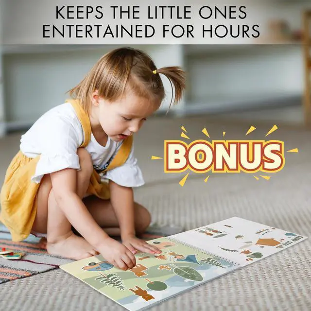 Alt view image 6 of 7 - Fun Sticker Book for Toddlers 2-4 - Kids Activity Book with 500+ Stickers | 12 Beautiful Themes Entertain Boys and Girls Ages 2-4 or 4-8 While Traveling - Incl. Coloring Pages