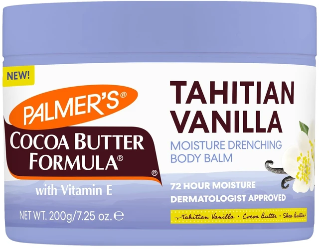 Main image of Cocoa Butter Formula, Tahitian Vanilla Moisture Drenching Body Balm (7.25 oz), Warm Vanilla Body Moisturizer for Dry Skin, Softens & Nourishes, 72-Hour Moisture, Dermatologist Approved